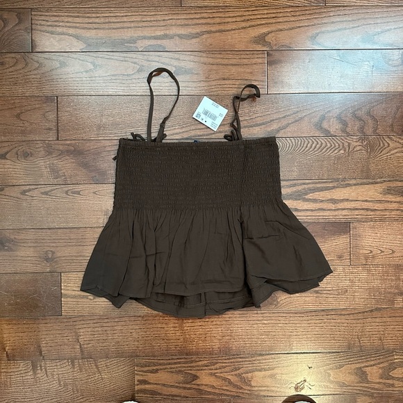 NWT American Eagle Smocked Babydoll Bow Tank Top - Picture 8 of 9